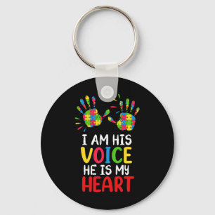 Autism Awareness Mum Dad Key Ring