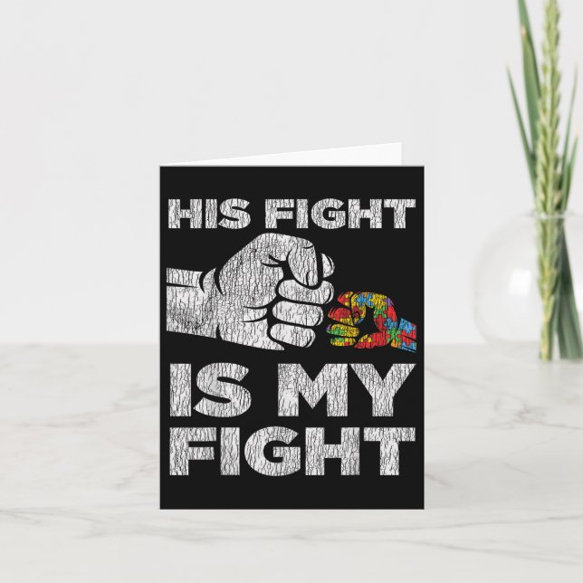 Autism Awareness Mum Dad Parents Autistic Kids Awa Card (Front)