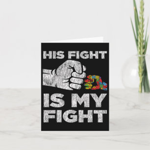 Autism Awareness Mum Dad Parents Autistic Kids Awa Card
