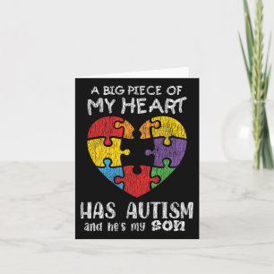 Autism Awareness Mum Dad Parents Autistic Kids Awa Card