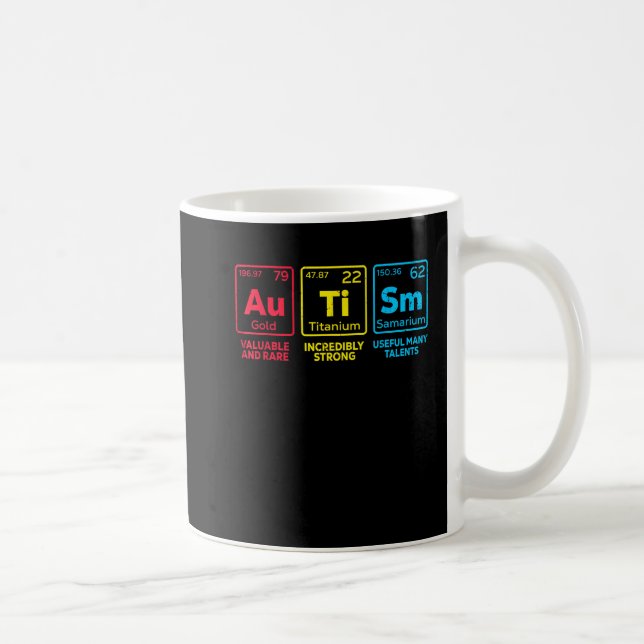 Autism Awareness mum Elements Periodic Table Coffee Mug (Right)