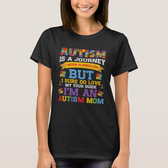 Autism Awareness Mum Proud Autistic Son Daughter A T-Shirt (Front)