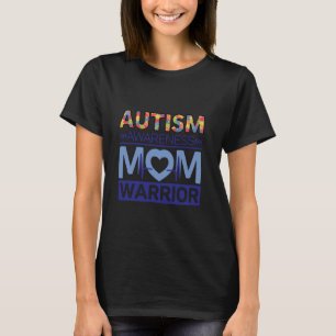 Autism Awareness Mum Warrior Heartbeat Puzzle Prid T-Shirt