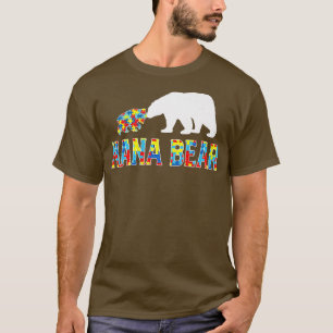 Autism Awareness Nana Bear Support Autistic Premiu T-Shirt