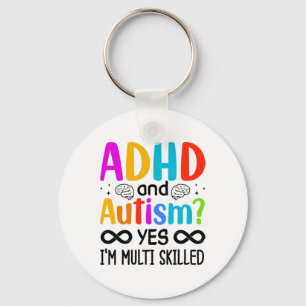Autism Awareness Neurodivergent Audhdh  Key Ring