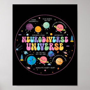 Autism awareness neurodiverse universe iep poster