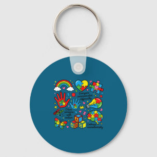 Autism awareness neurodiversity awareness asd men key ring