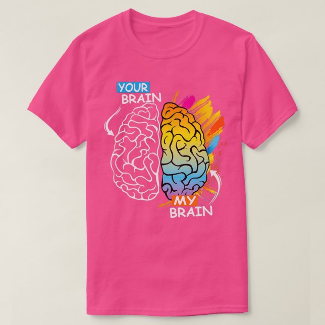 Autism awareness neurodiversity brain T-Shirt (Design Front)