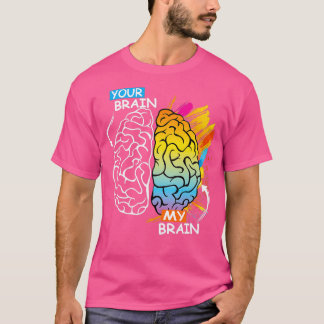 Autism awareness neurodiversity brain T-Shirt