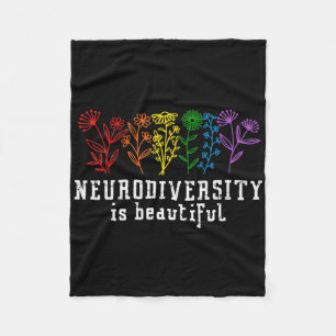 Autism Awareness Neurodiversity Is Beautiful Adhd Fleece Blanket