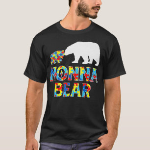 Autism Awareness Nonna Bear Support Autistic Premi T-Shirt
