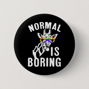 Autism Awareness Normal Is Boring Infinity Symbol 6 Cm Round Badge