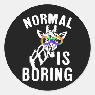 Autism Awareness Normal Is Boring Infinity Symbol Classic Round Sticker