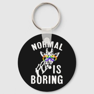 Autism Awareness Normal Is Boring Infinity Symbol Key Ring