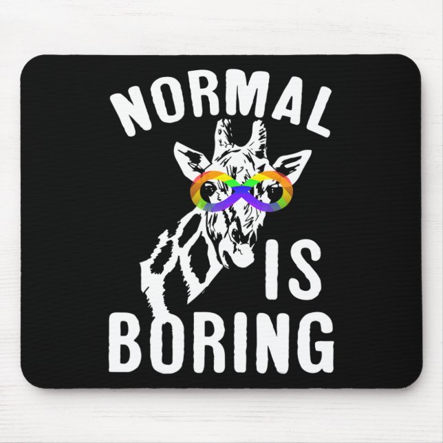Autism Awareness  Normal Is Boring Infinity Symbol Mouse Mat (Front)