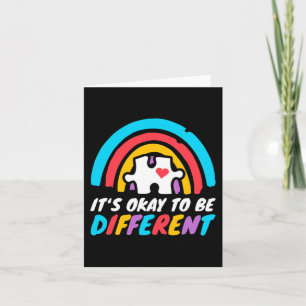 Autism Awareness Okay To Be Different Love Autisti Card