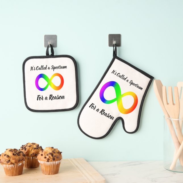 Autism  Awareness Oven Mitt and Pot Holders Oven Mitt & Pot Holder Set (Insitu(Hanging))