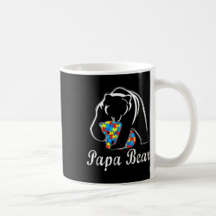 Autism Awareness Papa Bear Support Autistic Adults Coffee Mug
