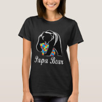 Autism Awareness Papa Bear Support Autistic Adults