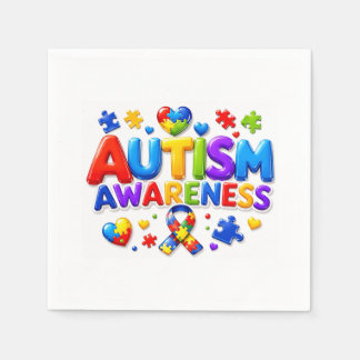 Autism Awareness Paper Napkins