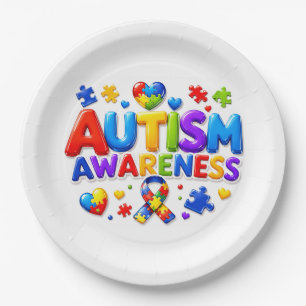 Autism Awareness Paper Plate