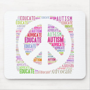 Autism Awareness Peach Products Mouse Mat