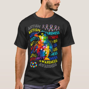 Autism Awareness Penguin For Teacher Autism Moms D T-Shirt