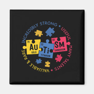 Autism Awareness Periodic Puzzle Science Teacher G Magnet