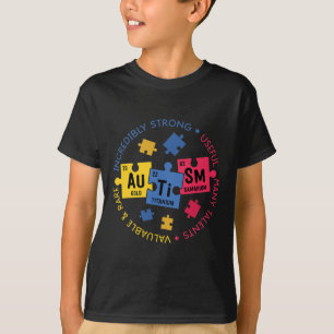 Autism Awareness Periodic Puzzle Science Teacher T-Shirt