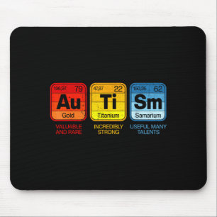 Autism Awareness Periodic Table Elements Women Men Mouse Mat