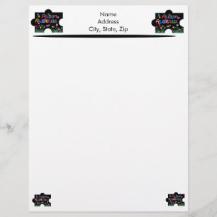 Autism Awareness Piece Letter Head Letterhead Template