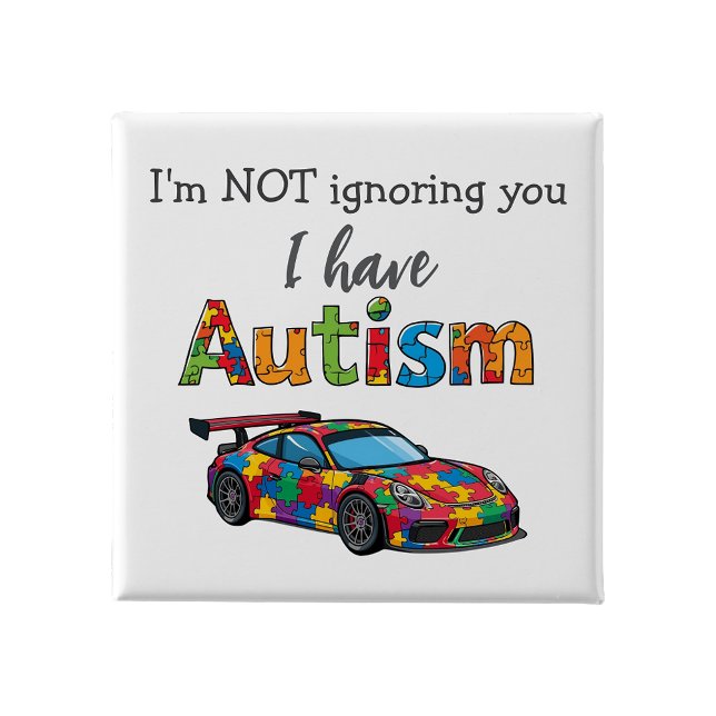 Autism Awareness Pin  Badge I'm not ignoring you (Autism Awareness Pin Badge I'm not ignoring you
)