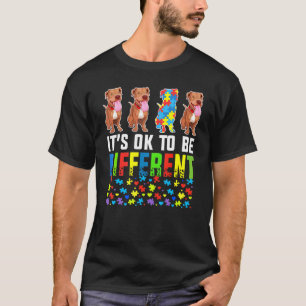 Autism Awareness Pitbull Dog T-Shirt