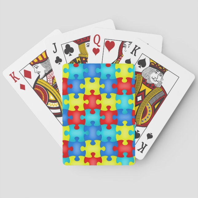 Autism Awareness Playing Cards Deck of Cards (Back)