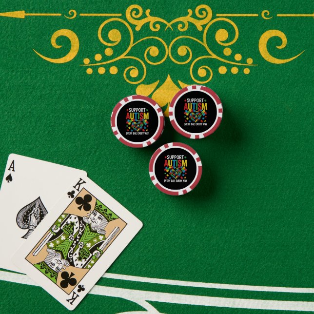 Autism awareness poker chips (Poker Table (Stack))