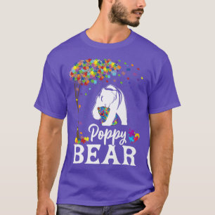 Autism Awareness Poppy Bear Support Autistic Premi T-Shirt