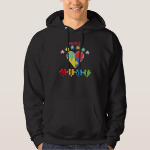 Autism Awareness Proud Autism Gigi Love He Puzzle Hoodie