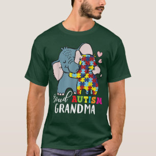 Autism Awareness Proud Autism Grandma Cute Elepha T-Shirt