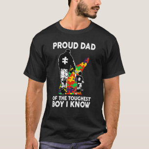 Autism Awareness Proud Dad Of The Toughest Boy I K T-Shirt