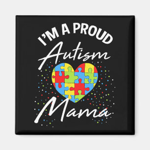 Autism Awareness Proud Mum Puzzle Heart Cool Paren Magnet