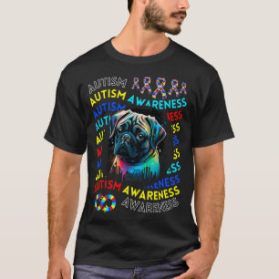 Autism Awareness Pug For Teacher Autism Moms Dad G T-Shirt