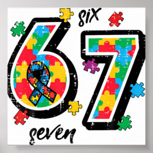 Autism Awareness Puzzle 6 7 Si Poster