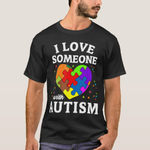 Autism awareness puzzle and heart for women, men, T-Shirt