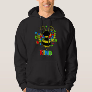 Autism Awareness Puzzle Bee Be Kind Autistic Son C Hoodie