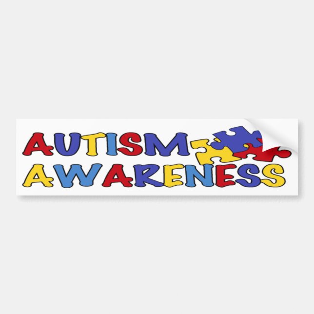 Autism Awareness Puzzle Bumper Sticker (Front)