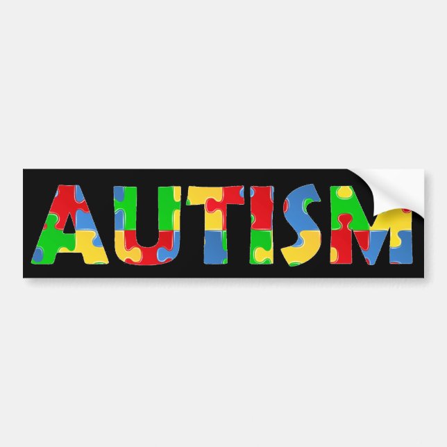 Autism Awareness Puzzle Bumper Sticker (Front)