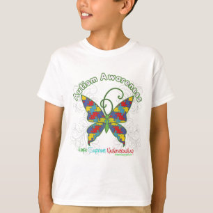 Autism Awareness Puzzle Butterfly T-Shirt