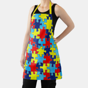 Autism Awareness-Puzzle by Shirley Taylor Apron