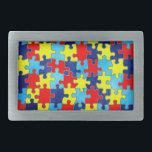 Autism Awareness-Puzzle by Shirley Taylor Belt Buckle<br><div class="desc">Autism awareness rectangle belt buckle. Click on the customise button to add your text. Image can be rotated or re-sized. Images Copyright © Shirley Taylor. All Rights Reserved.</div>