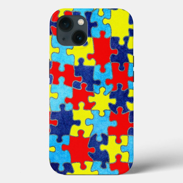 Autism Awareness-Puzzle by Shirley Taylor Case-Mate iPhone Case (Back)